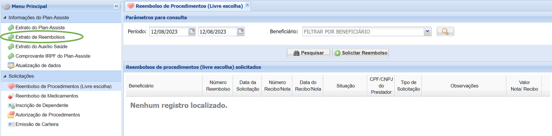 Imagem - Acompanhamento de reembolso